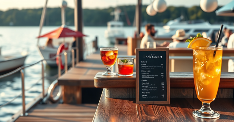 Dock and Drink Menu With Prices For 2026