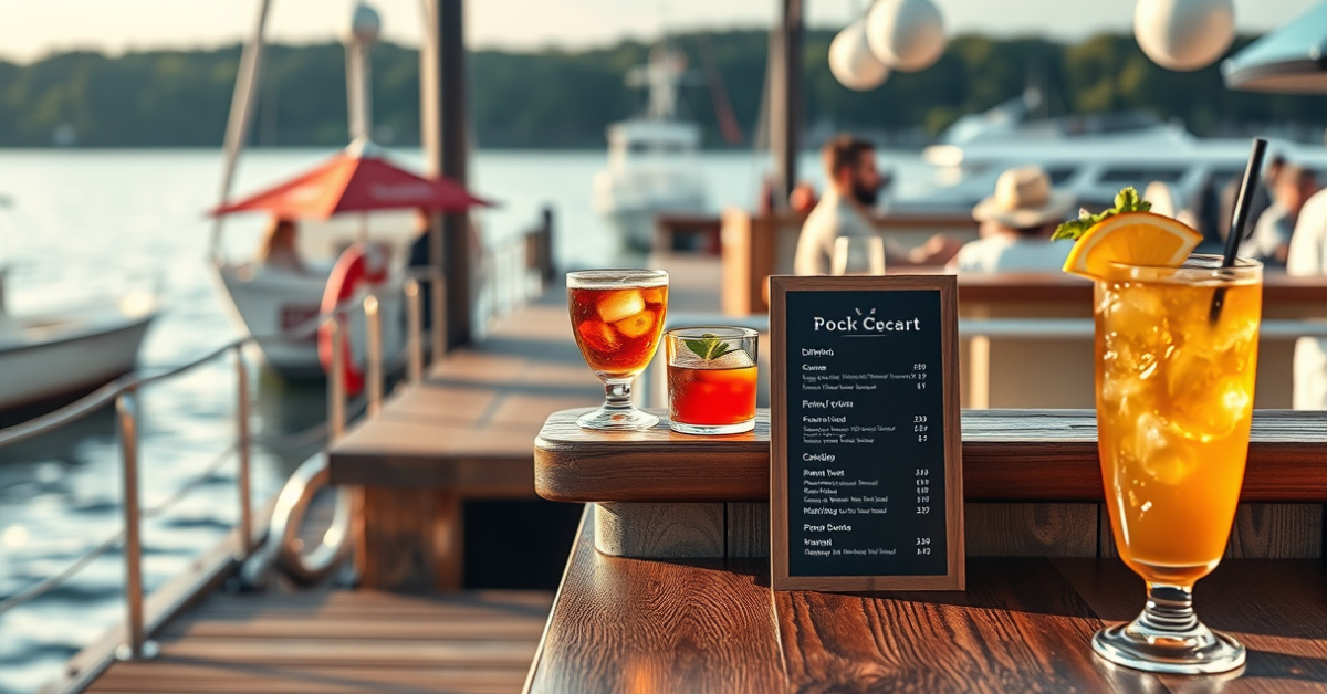 Dock and Drink Menu With Prices For 2026
