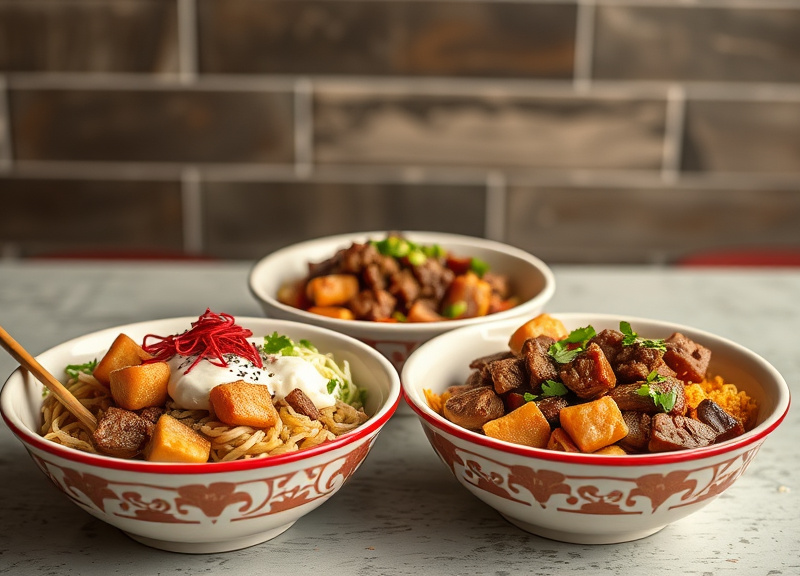 Beef and Pork Bowls